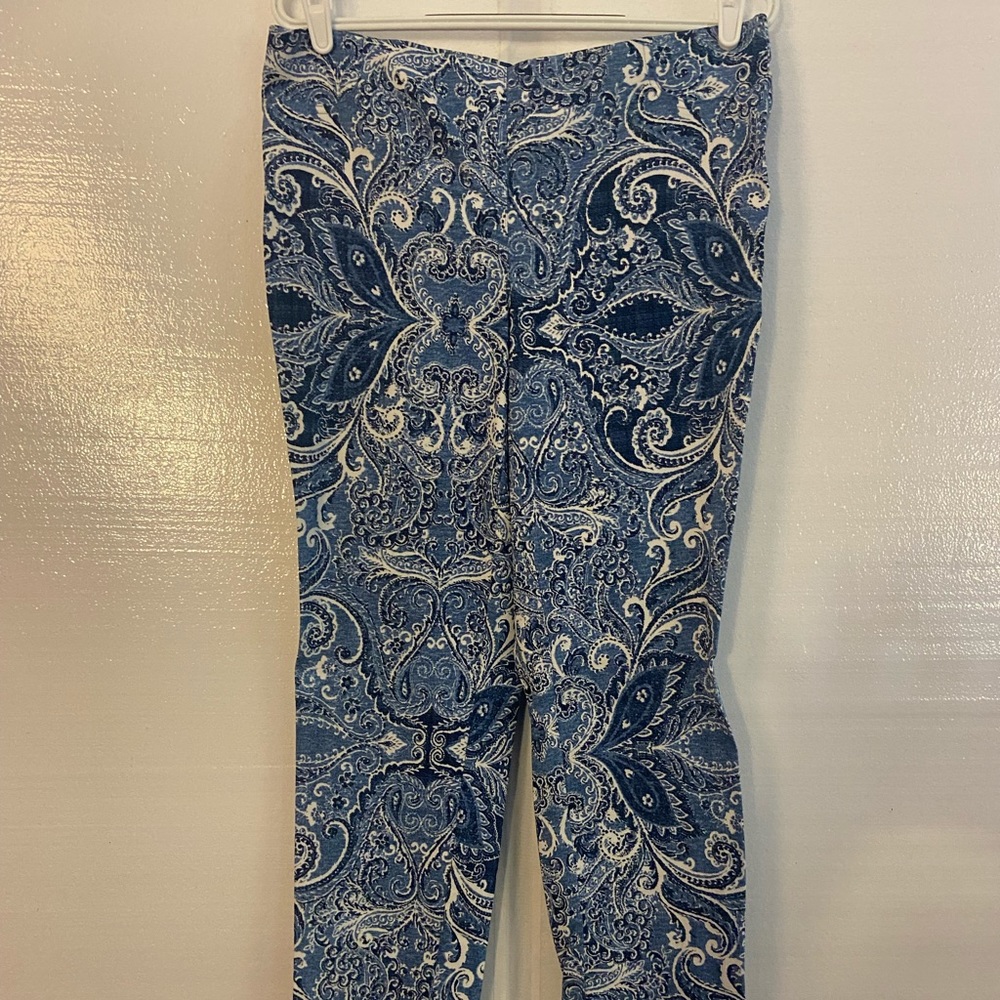 North style blue paisley bandana pants size 14